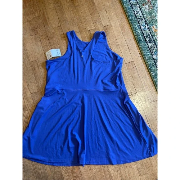 Athleta‎ NWT Blue Conscious Dress Athletic Fit Flare Skater Size 2X Golf Tennis - Picture 8 of 9